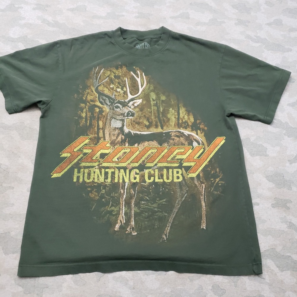 Post Malone Shirt Mens Large Green Club Big Ass Stadium Tour Short Sleeve